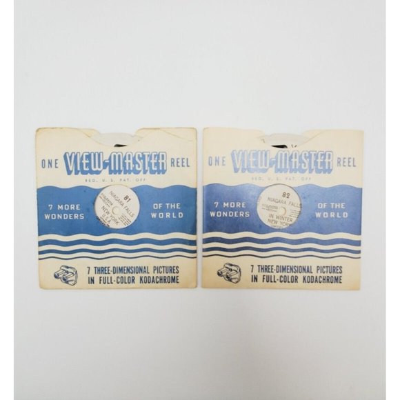 View-Master Reel, Niagara Falls In Winter New York #81 & 82 - circa 1948 - Picture 1 of 3